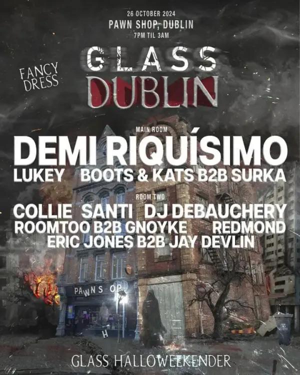 Glass Dublin Halloween party: Demi Riquisimo & Lukey