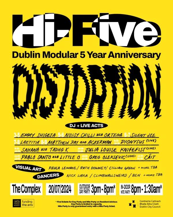 Dublin Modular; 'DISTORTION' - Hi-Five Series - LATE NIGHT Electronics &Visuals Warehouse Rave