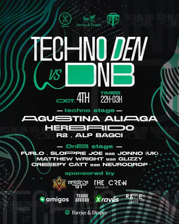 Techno Den vs Drum and Bass - 2 Intern Headliners - Rave Party - by TRP